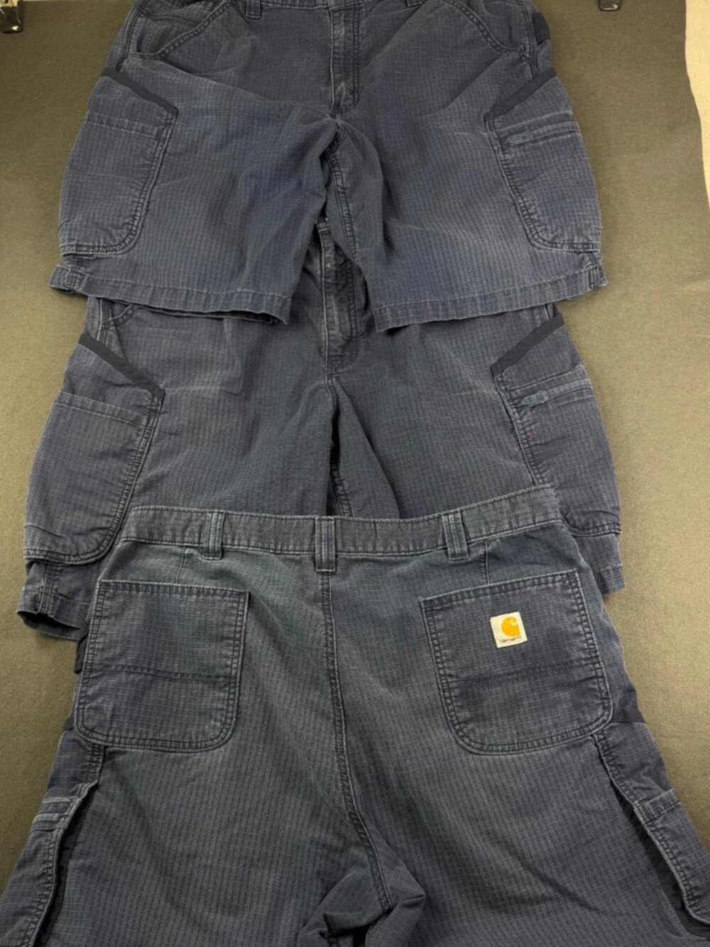 Pack Of 3 Carhartt Mens Navy Force Broxton Cargo Short Relaxed Fit Ripstop 38